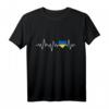 Ukraine Herzflagge Herzschlag T-Shirt - Patriotische Kleidung für Ukrainer zum Unabhängigkeitstag & Anlass