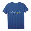 Ukraine Herzflagge Herzschlag T-Shirt - Patriotische Kleidung für Ukrainer zum Unabhängigkeitstag & Anlass