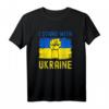 Ich Stehe Bei Der Ukraine T-Shirt - Unterstützung für Ukraine, Vintage Flagge & Dreizack Design, Geschenk für Stolze Ukrainer