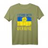 Ich Stehe Bei Der Ukraine T-Shirt - Unterstützung für Ukraine, Vintage Flagge & Dreizack Design, Geschenk für Stolze Ukrainer