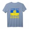 Ich Stehe Bei Der Ukraine T-Shirt - Unterstützung für Ukraine, Vintage Flagge & Dreizack Design, Geschenk für Stolze Ukrainer