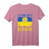 Ich Stehe Bei Der Ukraine T-Shirt - Unterstützung für Ukraine, Vintage Flagge & Dreizack Design, Geschenk für Stolze Ukrainer
