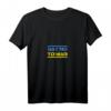 Say No To War T-Shirt mit Farben der Ukraine Flagge – V-Ausschnitt gegen Krieg, für Frieden und Menschenrechte