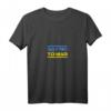 Say No To War T-Shirt mit Farben der Ukraine Flagge – V-Ausschnitt gegen Krieg, für Frieden und Menschenrechte
