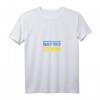 Say No To War T-Shirt mit Farben der Ukraine Flagge – V-Ausschnitt gegen Krieg, für Frieden und Menschenrechte