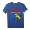 Free Ukraine Trysub Ukrainisches Wappen T-Shirt - Stolz auf Kiew, Donezk & Odessa, Geschenkidee für Ukrainer und Unterstützer