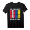Österreich Unterstützung Ukraine T-Shirt - Wir stehen Seite Ukraine, Stolz & Solidarität mit Flagge