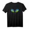 Besticktes Vyshyvanka-Druck T-Shirt mit Ukrainischer Flagge – Kulturelle und patriotische Kleidung, designed in der Ukraine