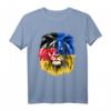 HapKoala T-Shirt mit Ukraine- und Deutschlandflagge - Patriotisches Design für den stolzen Geburtstag