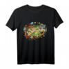 Ukraine T-Shirt mit 'I love Ukraine and Pray for Ukraine' – Buntes Doodle Art Design mit Flagge und Symbolen, ideal für Support und Patriotismus