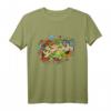 Ukraine T-Shirt mit 'I love Ukraine and Pray for Ukraine' – Buntes Doodle Art Design mit Flagge und Symbolen, ideal für Support und Patriotismus