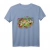 Ukraine T-Shirt mit 'I love Ukraine and Pray for Ukraine' – Buntes Doodle Art Design mit Flagge und Symbolen, ideal für Support und Patriotismus