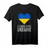 I Stand With Ukraine | Stop Putin Stop War Support Ukraine T-Shirt – Solidaritäts- und Friedensbotschaft für Männer, Frauen und Kinder