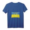 Damen V-Ausschnitt T-Shirt mit Zelensky Zitat und Ukraine Flagge – Unterstützung für Ukraine, Politik Statement