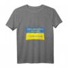 Damen V-Ausschnitt T-Shirt mit Zelensky Zitat und Ukraine Flagge – Unterstützung für Ukraine, Politik Statement