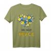 Ukraine We Want Peace Flower T-Shirt – Unterstützung für Freiheit, Frieden und ukrainische Solidarität