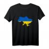 Ukraine Umriss auf Flagge T-Shirt – Lustiges Gesprächsstarter Design für Patriotische Supporter & Partygänger
