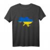 Ukraine Umriss auf Flagge T-Shirt – Lustiges Gesprächsstarter Design für Patriotische Supporter & Partygänger