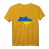 Ukraine Umriss auf Flagge T-Shirt – Lustiges Gesprächsstarter Design für Patriotische Supporter & Partygänger