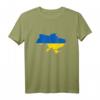 Ukraine Umriss auf Flagge T-Shirt – Lustiges Gesprächsstarter Design für Patriotische Supporter & Partygänger