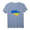 Ukraine Umriss auf Flagge T-Shirt – Lustiges Gesprächsstarter Design für Patriotische Supporter & Partygänger