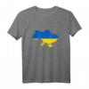 Ukraine Umriss auf Flagge T-Shirt – Lustiges Gesprächsstarter Design für Patriotische Supporter & Partygänger