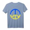 Solidarität und Frieden für die Ukraine T-Shirt - Friedenssymbol, Friedenszeichen mit ukrainischem Motiv für Unterstützung und Unabhängigkeit