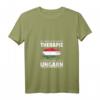 Damen T-Shirt 'Ich brauche keine Therapie, ich muss nur nach Ungarn' - V-Ausschnitt, Perfekt für Ungarn-Urlauber und Liebhaber