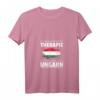 Damen T-Shirt 'Ich brauche keine Therapie, ich muss nur nach Ungarn' - V-Ausschnitt, Perfekt für Ungarn-Urlauber und Liebhaber