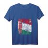 Damen, Herren & Kinder Ungarn Flagge T-Shirt mit V-Ausschnitt - Leichtes, klassisch geschnittenes Shirt mit doppelten Nähten
