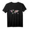 Weltkarte Weltreise Urlaub Sommer T-Shirt – Perfekte Geschenkidee für Weltenbummler, Strandliebhaber und Reiseenthusiasten