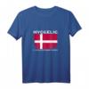 Hyggelig Glücklich Ohne Berge Dänemark T-Shirt mit Flagge – Perfekt für Dänemark-Urlauber & Skandinavien-Liebhaber