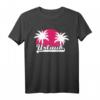 Urlaub T-Shirt mit Palmen und Sonnenuntergang in Pink – Perfekt für Strand, Meer und Sommerreisen