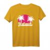Urlaub T-Shirt mit Palmen und Sonnenuntergang in Pink – Perfekt für Strand, Meer und Sommerreisen