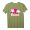 Urlaub T-Shirt mit Palmen und Sonnenuntergang in Pink – Perfekt für Strand, Meer und Sommerreisen