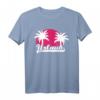 Urlaub T-Shirt mit Palmen und Sonnenuntergang in Pink – Perfekt für Strand, Meer und Sommerreisen