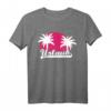 Urlaub T-Shirt mit Palmen und Sonnenuntergang in Pink – Perfekt für Strand, Meer und Sommerreisen