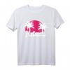Urlaub T-Shirt mit Palmen und Sonnenuntergang in Pink – Perfekt für Strand, Meer und Sommerreisen