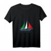 Damen T-Shirt Lago di Garda Urlaub - V-Ausschnitt für Italienreisen, Segeln & Wassersport