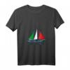 Damen T-Shirt Lago di Garda Urlaub - V-Ausschnitt für Italienreisen, Segeln & Wassersport