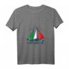 Damen T-Shirt Lago di Garda Urlaub - V-Ausschnitt für Italienreisen, Segeln & Wassersport