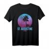St. Augustine Florida Vintage Retro Palm Tree Beach T-Shirt – Perfekt für Sommerurlaub, Surfer & Strandliebhaber, Retro Sonnenuntergang Design