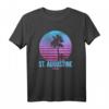 St. Augustine Florida Vintage Retro Palm Tree Beach T-Shirt – Perfekt für Sommerurlaub, Surfer & Strandliebhaber, Retro Sonnenuntergang Design