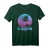 St. Augustine Florida Vintage Retro Palm Tree Beach T-Shirt – Perfekt für Sommerurlaub, Surfer & Strandliebhaber, Retro Sonnenuntergang Design