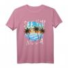 Wir sehen uns in Nizza Frankreich Urlaub T-Shirt – Perfektes Souvenir für Nizza-Reisende & Urlauber mit Sonnenuntergang & Palme Motiv