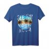 Wir sehen uns in Nizza Frankreich Urlaub T-Shirt – Perfektes Souvenir für Nizza-Reisende & Urlauber mit Sonnenuntergang & Palme Motiv