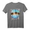 Wir sehen uns in Nizza Frankreich Urlaub T-Shirt – Perfektes Souvenir für Nizza-Reisende & Urlauber mit Sonnenuntergang & Palme Motiv
