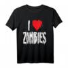 I Love Zombies - Halloween Zombie T-Shirt mit Humor, Urlaubsspruch & Zombie-Liebhaber-Design