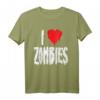 I Love Zombies - Halloween Zombie T-Shirt mit Humor, Urlaubsspruch & Zombie-Liebhaber-Design