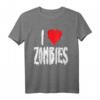 I Love Zombies - Halloween Zombie T-Shirt mit Humor, Urlaubsspruch & Zombie-Liebhaber-Design